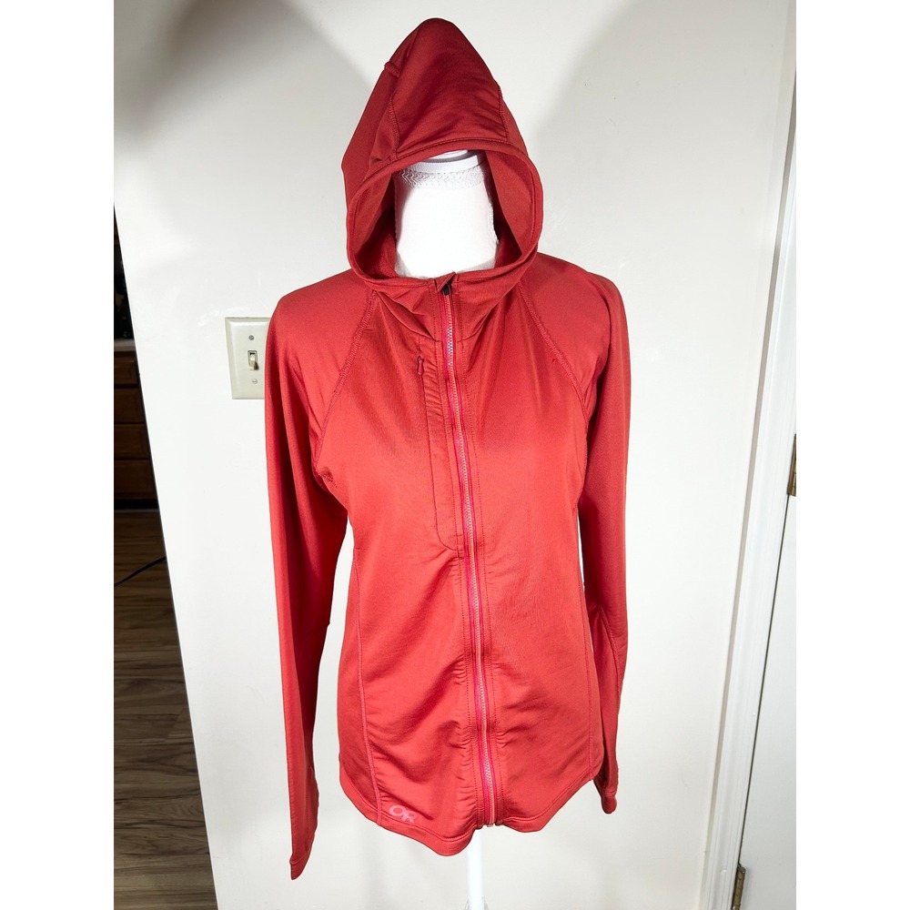 Outdoor Research Full Zip Hoodie Womens M Wool Blend Lightweight Jacket Athletic